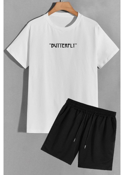 Butterfly Sırt Baskılı Şort T-Shirt Eşofman Takımı fiyatları
