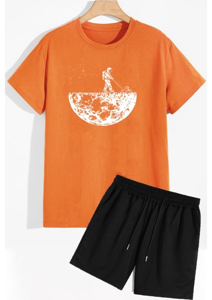 Uzay Temalı Şort T-Shirt Eşofman Takımı