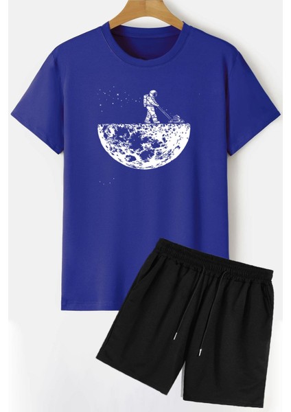 Uzay Temalı Şort T-Shirt Eşofman Takımı