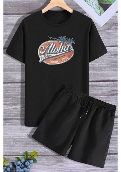 Aloha Şort T-Shirt Eşofman Takımı