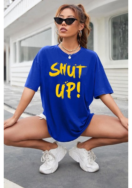 Shut Up Baskılı Tasarım Tshirt