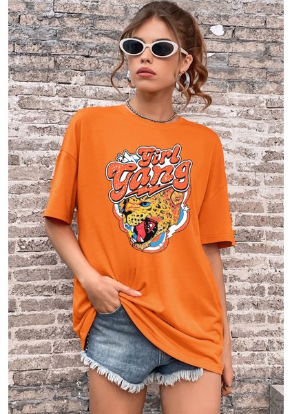 Girl Gang Baskılı Tasarım Tshirt