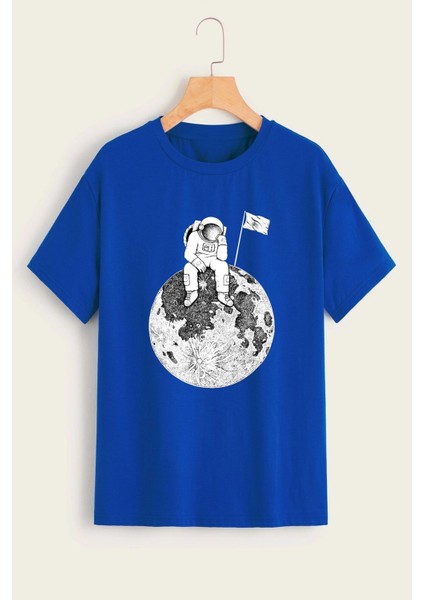 Flag Astronot Baskılı Tshirt