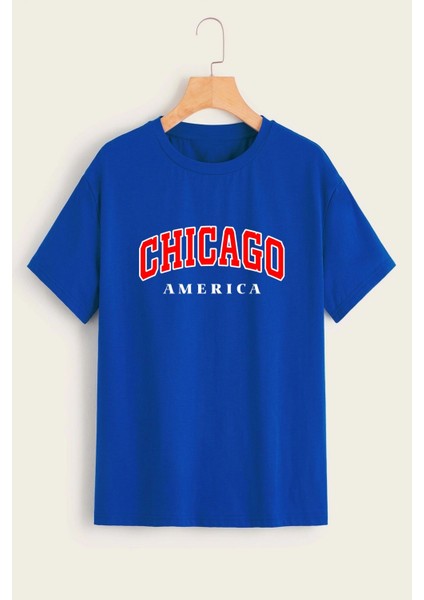 Chicago America Baskılı Tshirt