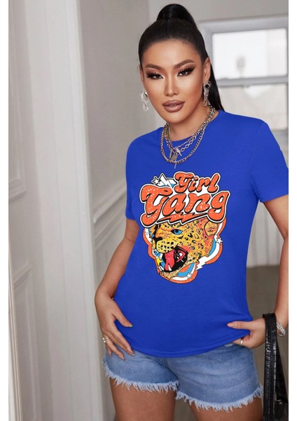 Girl Gang Baskılı Tasarım Tshirt