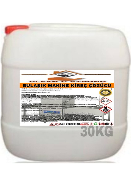 Bulaşık Makinesi Kireç Çözücü 30 kg