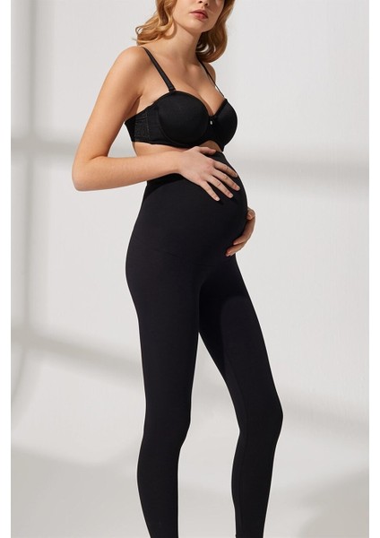 Kadın Siyah Maternity Tayt