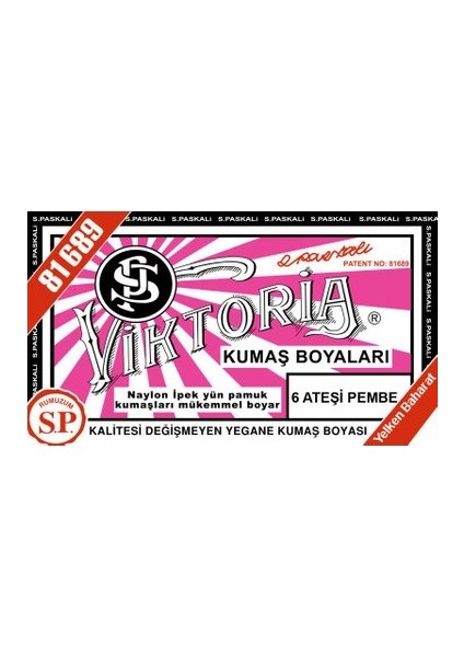 06 Ateşi Pembe Toz Kumaş Boyası