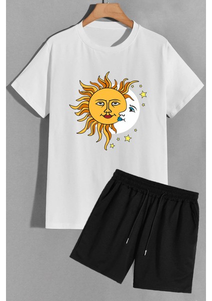 Evren Temalı Şort T-Shirt Eşofman Takımı