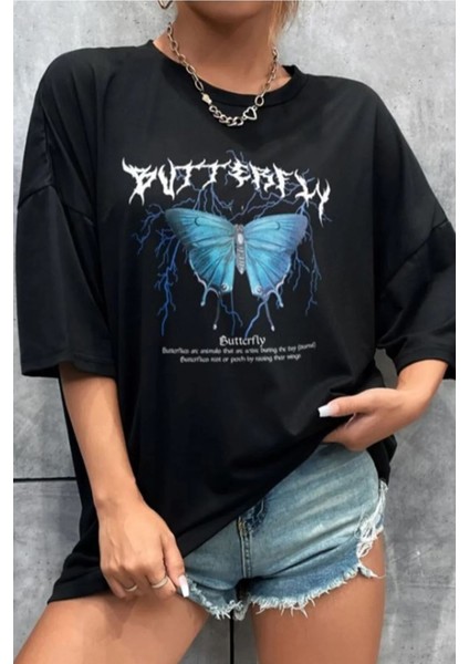 Kelebek Baskılı Tasarım Tshirt fiyatları