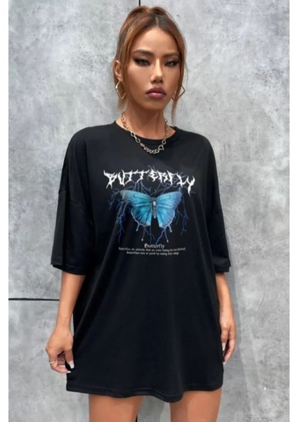 Kelebek Baskılı Tasarım Tshirt fırsatları