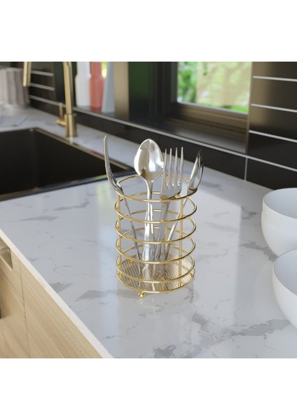 Teknotel Tezgah Üstü Yuvarlak Kaşıklık Gold MG069