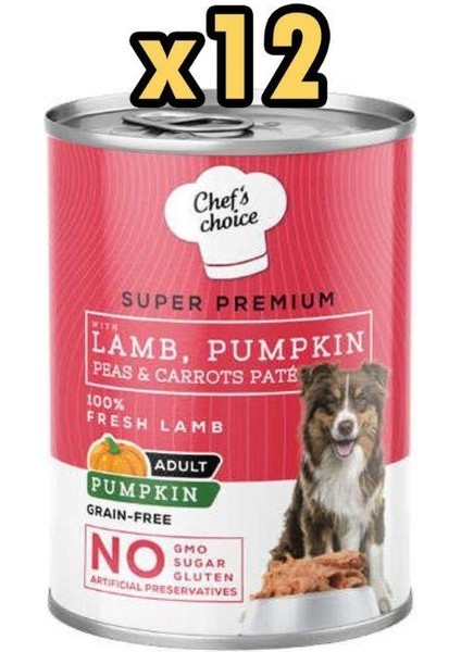 Pumpkin Pate Kuzu Balkabak ve Sebzeli Köpek Yaş Maması 400 gr x 12 Adet