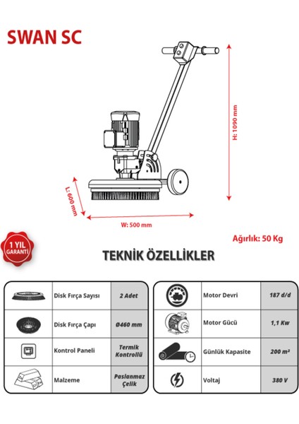 Manuel Halı Yıkama Makinası Swan-Sc