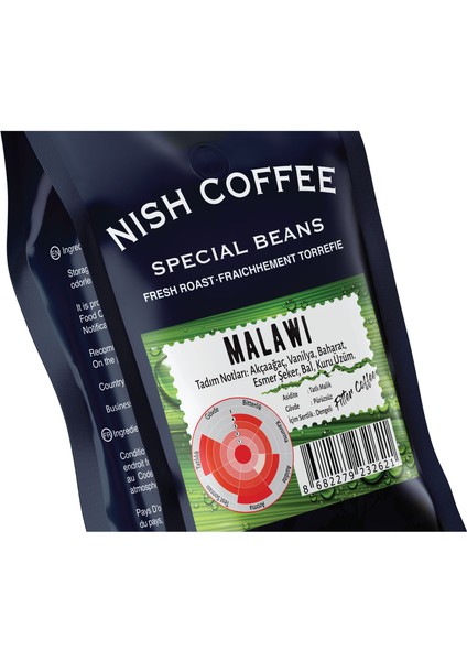 Nish Kahve Filtre Malawi 250 gr Çekirdek Kahve