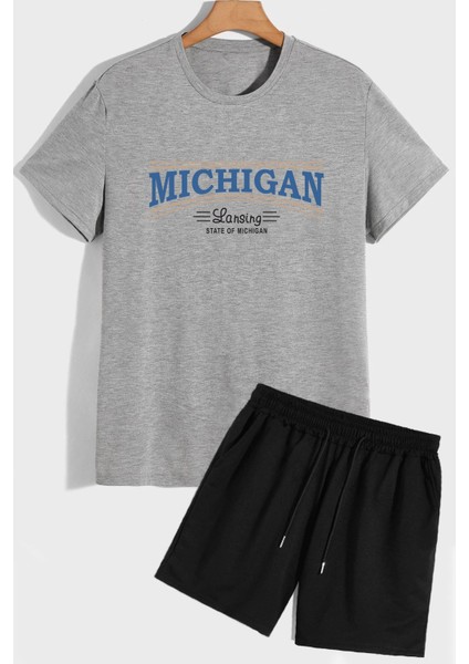 Michigan Şort T-Shirt Eşofman Takımı