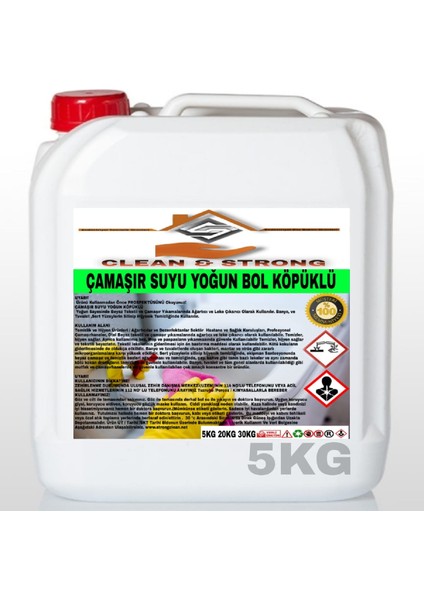 Çamaşır Suyu Köpüklü Yoğun 5 kg