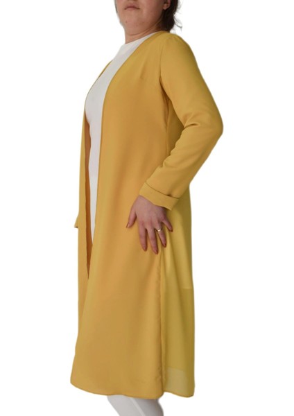 Kadın Sarı Tunik 2 Li Krep Şifon MS01161 BGL-ST02165