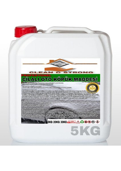 Cilalı Fırçasız Oto Köpük Maddesi Profesyonel 5 kg