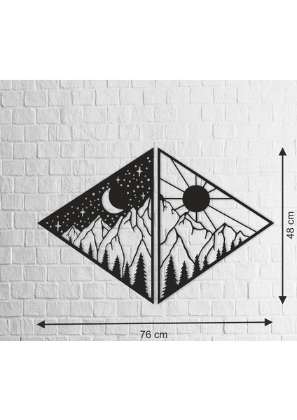 Unt Moon And Sun  Dekoratif Ahşap  Tablo, Duvar Dekoru