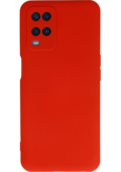 Oppo A54 4g Kapak Içi Kadife Kamera Korumalı Lansman Silikon Kılıf - Kırmızı