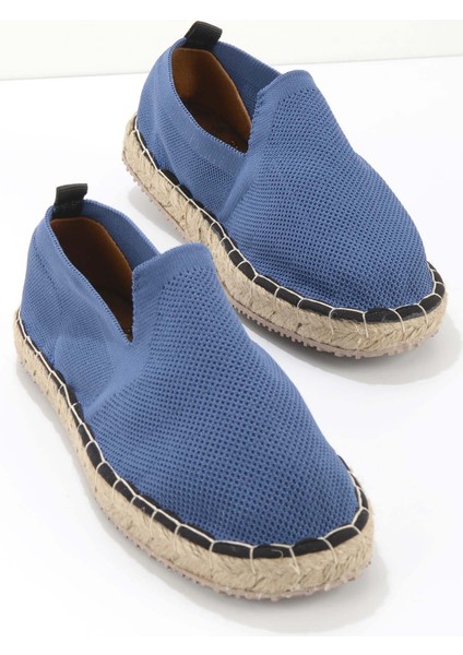 Indigo Keten Erkek Espadril E01149004318