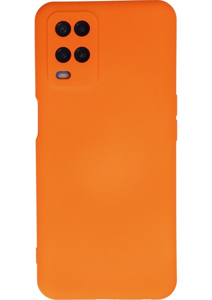 Caseworld Oppo A54 4g Kapak Içi Kadife Kamera Korumalı Lansman Silikon Kılıf - Turuncu