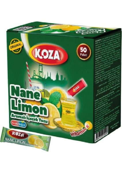 Nane - Limon Aromalı Tek Içimlik Içecek Tozu 50 Paket
