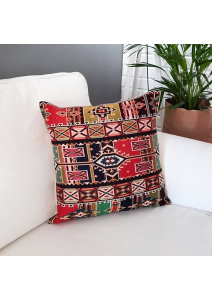 Goblen Dokuma Kırlent Kılıfı Göçebe Desen 43 x 43 Cm