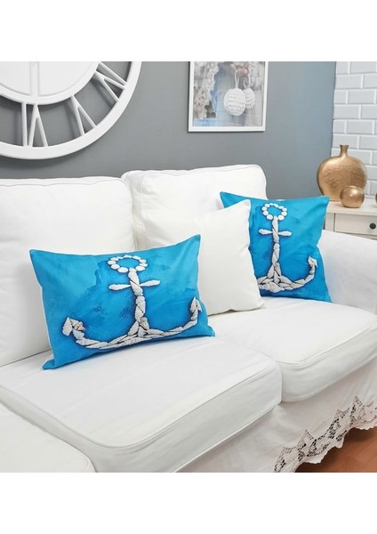 Marin Desen Kırlent Kılıfı 3'lü Kombin Set