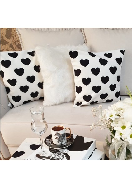 Trend Desen ve Peluşlu Kırlent Kılıfı 3'lü Kombin Set