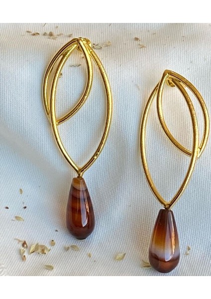 Akik Küpe/cornelian Earring