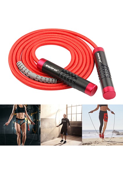 Ağır Rulman Egzersiz Atlama İpi Alüminyum Saplı Kalın Pvc Halat Fitness Eğitim Ekipmanları 3 Metre (Yurt Dışından) fiyatları