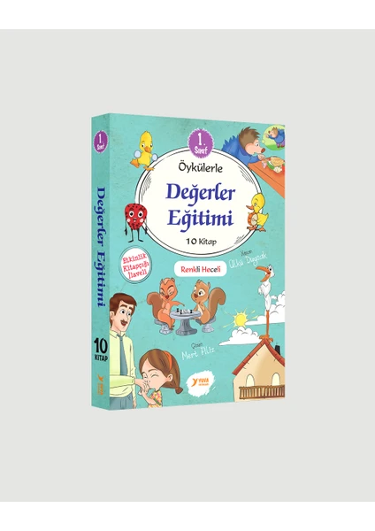 Yuva Yayınları Öykülerle Değerler Eğitimi Renkli Heceli 1.Sınıf 10 Kitap