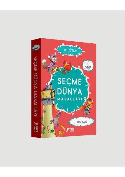 1. Sınıf Seçme Dünya Masalları Düz Yazılı 10 Kitap