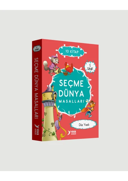 Yuva Yayınları 1. Sınıf Seçme Dünya Masalları Düz Yazılı 10 Kitap