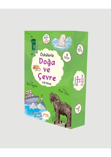 Öykülerle Doğa ve Çevre 4.sınıf 10 Kitap - Ülkü Duysak (Ciltli)
