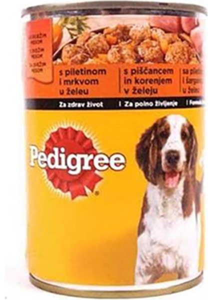 Tavuk ve Havuç Yetişkin Köpek Konserve Maması 12X400 gr