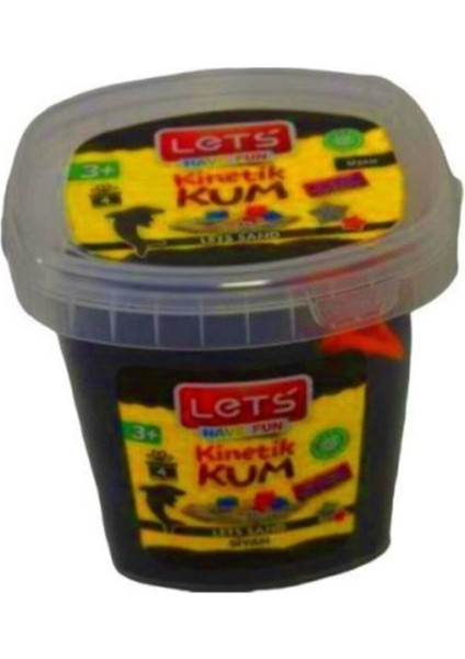 Kinetik Kum 500 Gr. Siyah Plastik Kutu