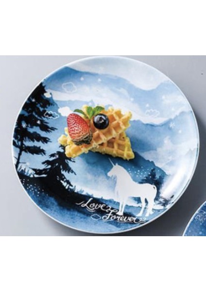 Underglaze Seramik Plaka Kalp Çevrimiçi Ünlü Plaka Biftek Plakası Tatlı Plaka Ev Yemekleri | Yemekler ve tabaklar (Yurt Dışından) fiyatları