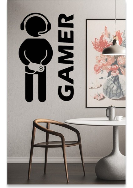 Gamer Oyuncu Pc Xbox Playstation Console Games Duvar Sticker