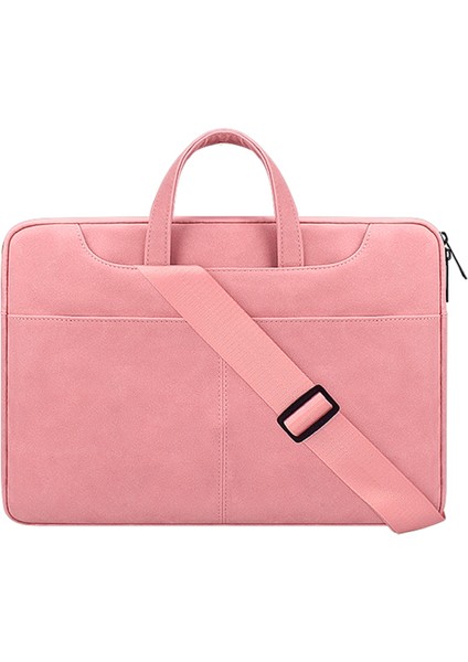 ST06SDJ Buzlu Pu Business Laptop Çantası, Boyutu: 15.6 Inç Pembe (Yurt Dışından)