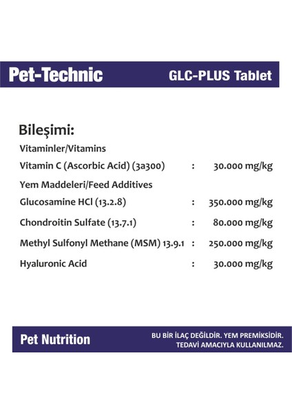 Pet Technic Derma Therapy Şampuan + Glc Plus Tablet