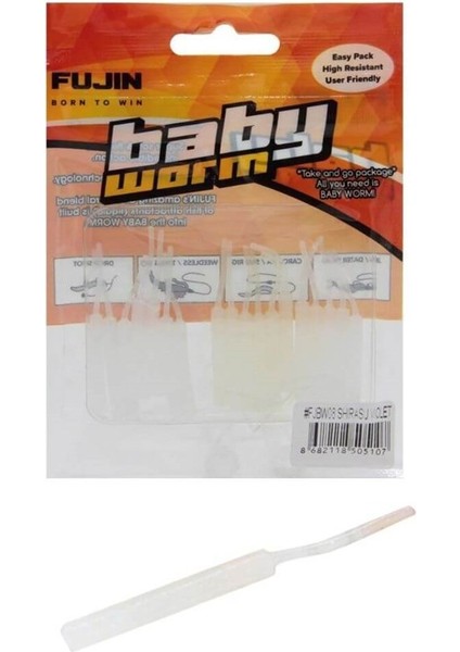 Baby Worm 5.2 cm Floating Lrf Silikonu Shirasu Violet