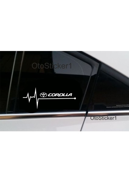 Toyota Corolla Nabız Kalp Atışı Ritim Sticker 2 Adet fiyatları