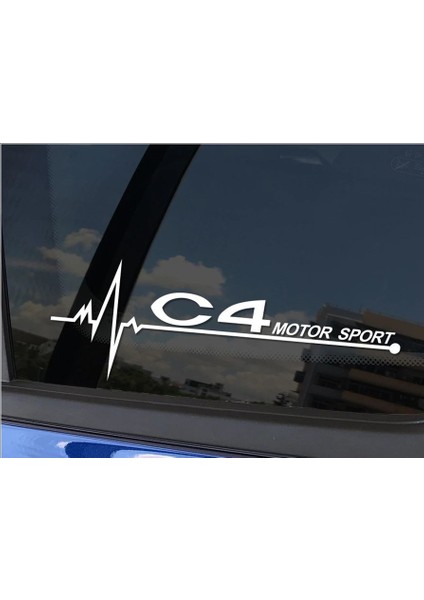 Citroen C4 Nabız Kalp Atışı Sticker 2 Adet