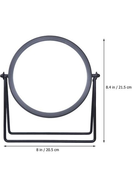 1 Adet Tek Yan Kozmetik Ayna Yuvarlak Makyaj Aynası Yatak Odası Masaüstü Ayna Kızlar Kadınlar Bayanlar Siyah | Makyaj Aynaları (Siyah) (Yurt Dışından)