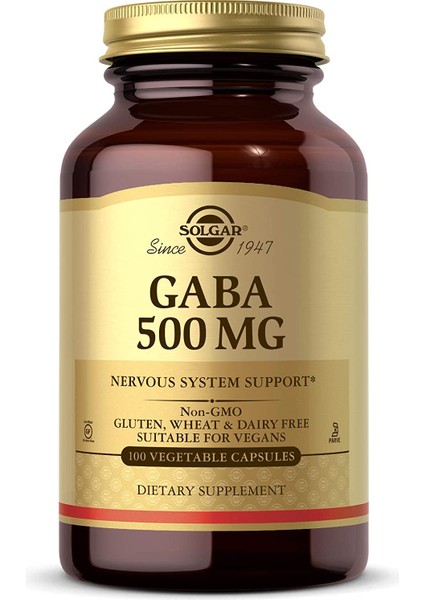 Gaba 500 Mg, 100 Vegetable Capsules