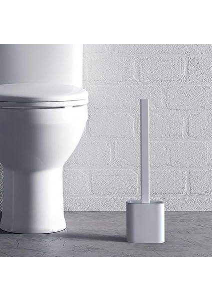 Silikon Tuvalet Fırçası ile Baz Kauçuk Kafa Tutucu Monte Temizleme Fırçası Banyo Aksesuarları | Tuvalet Fırçası Tutucular (Yurt Dışından)