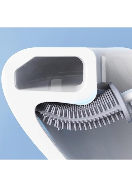 Silikon Tuvalet Fırçası ile Baz Kauçuk Kafa Tutucu Monte Temizleme Fırçası Banyo Aksesuarları | Tuvalet Fırçası Tutucular (Yurt Dışından)